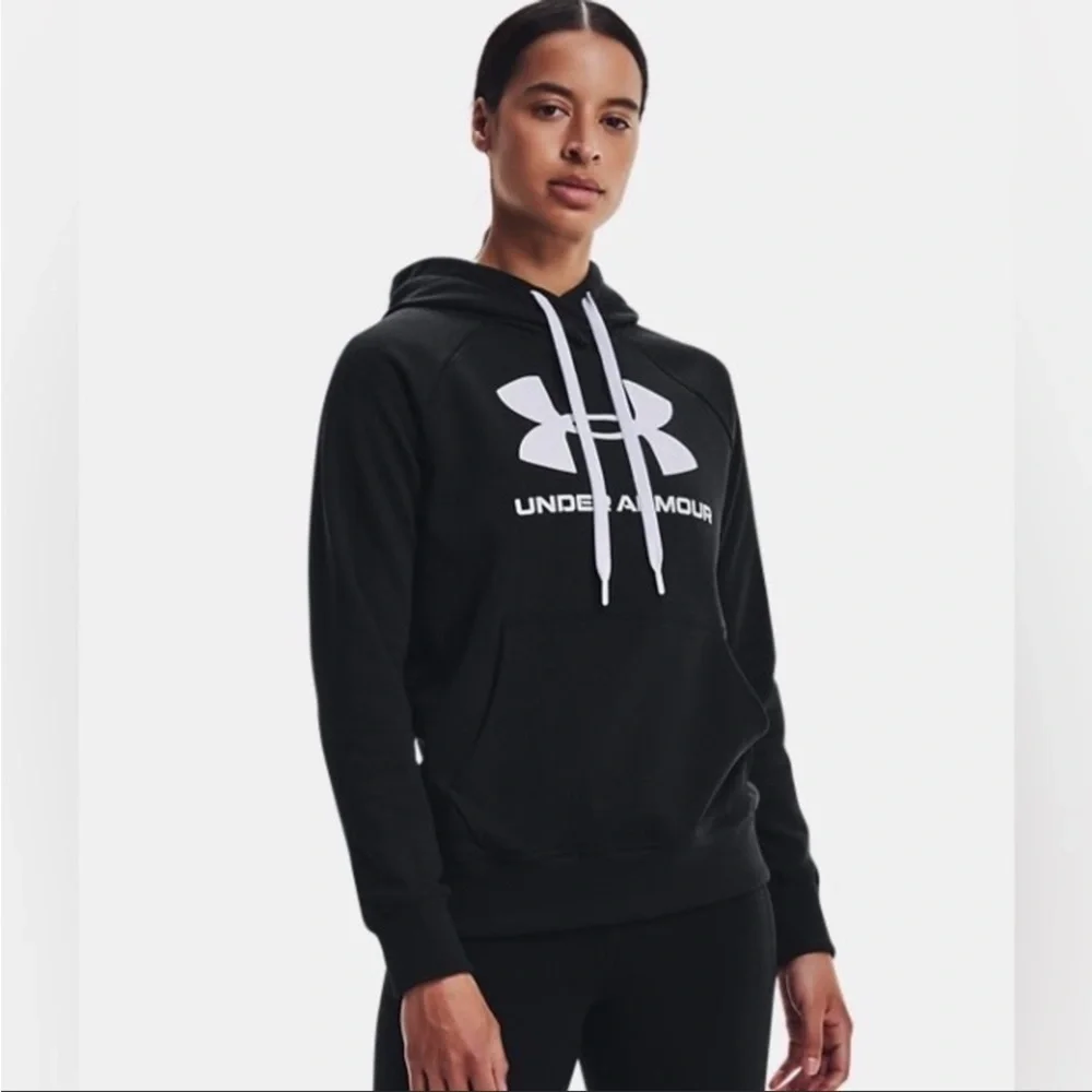 Women Under Armour Rival Fleece Logo Hoodie Sweater Medium - Picture 9 of 9